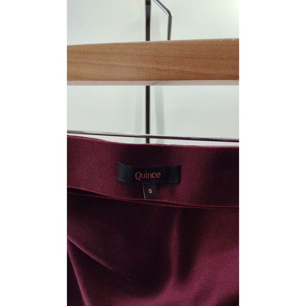 Quince Burgundy Satin-Effect Midi Skirt - Picture 3 of 3